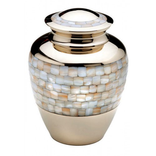 Brass Urn (Gold and Mother of Pearl) - Made with Love...